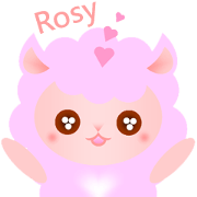Rosy the Pink fluffy lamb