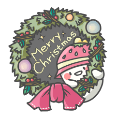 Merry Christmas_cute mochi ghost (4)