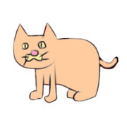 Left facing animal sticker