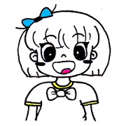 Girl ,Blue Ribbon