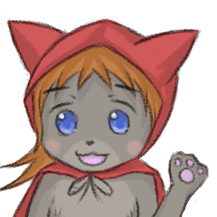 wolf Little Red Riding Hood Sticker