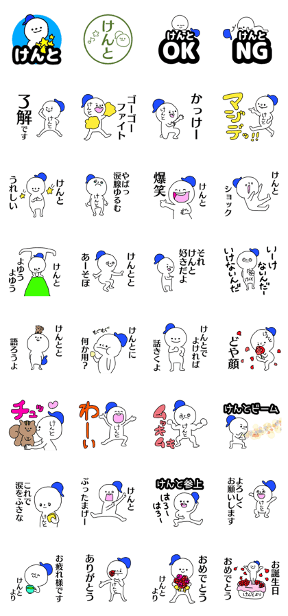Name sticker Kento can be used