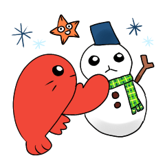 winter lobster lobtans sticker