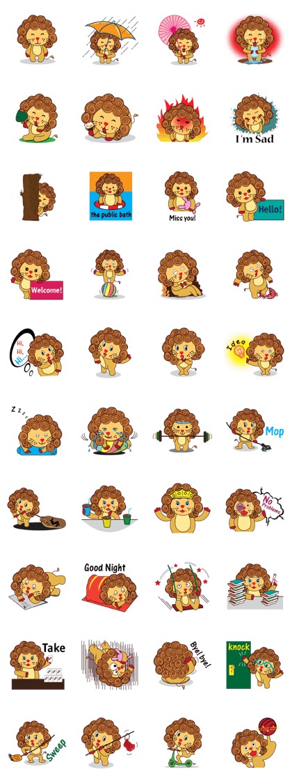 Cute and Active Lion