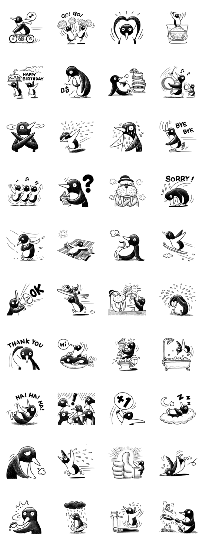 Penguin planet BLACK