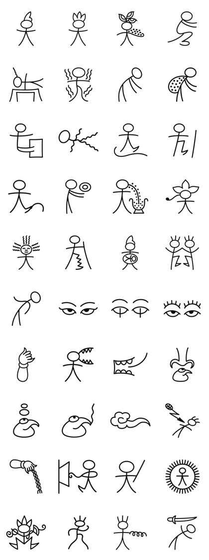 Dongba symbols art