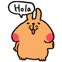 Speaking cute rabbit.