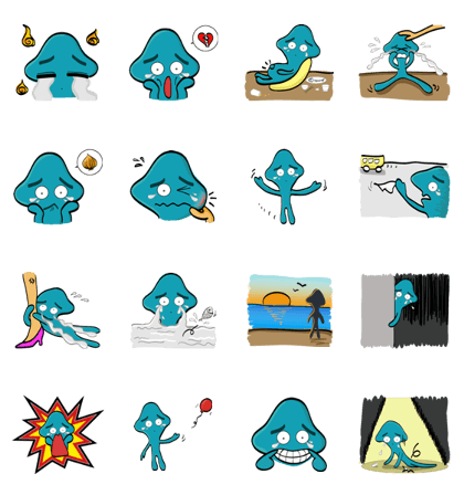 Blue mushroom