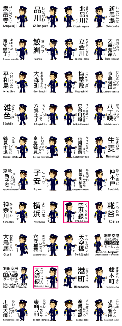 Keihin area, Station staff / North