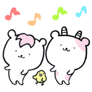 Chinese(Traditional) cute cow and horse