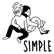 Simple BOY and GIRL Sticker.