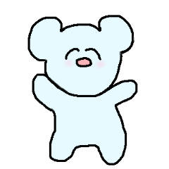 daily stickers with skyblue bear