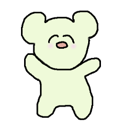 daily stickers with green bear