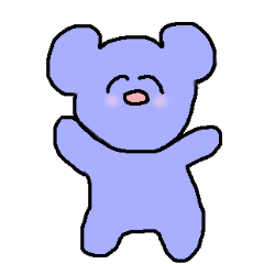 daily stickers with blue bear