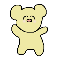 daily stickers with yellow bear