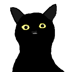 Black cat's melancholy