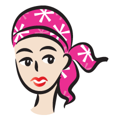 pink scarf girl