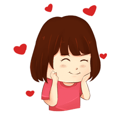 Chibi Short Hair Girl Line Stickers Line Store