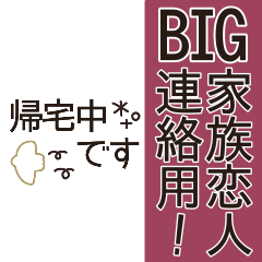BIG  cute  simple  Message  sticker 02