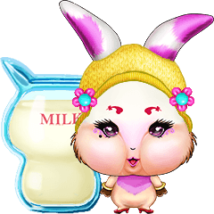 Rabbit love to drink milk(Rabbit milk)