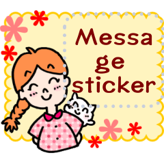 Message sticker for girls! (Alphabet)