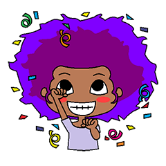 Afro girl emoji
