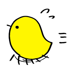 Ordinary stickers of chick