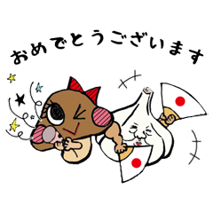 Shiitake-chan and garlic-kun