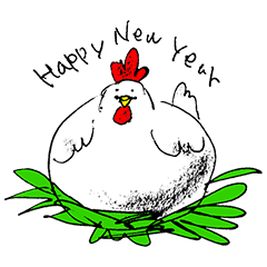 A Japanese bird year sticker by PIGPONG