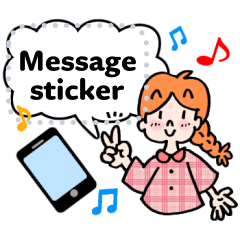 Message sticker for girls2 (Alphabet)