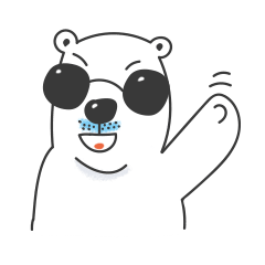 Polar bear want to become a panda
