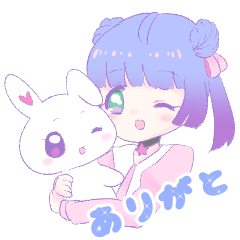 little girl and fluffy rabbit