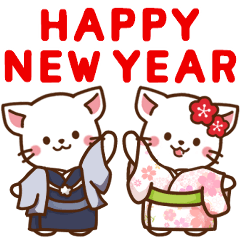 White cat,2021 New Year