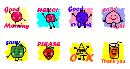 Sticker of foods. Sticker of foods.