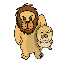 THE LION AND HIS BUDDY