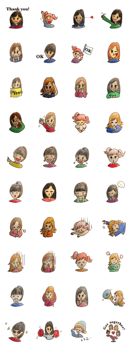 Five emotional girls Five emotional girls