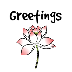 Greetings card with Chinese painting