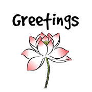 Greetings card with Chinese painting