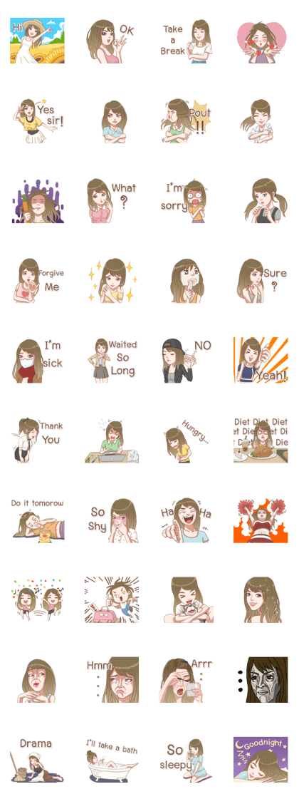 Sweety Eyes Girl Eng.Version