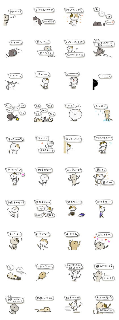 Lonely cat's handwritten message