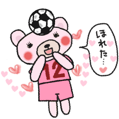 Soccer sticker for a girl