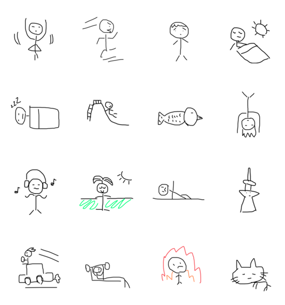 地味に使える棒人間スタンプ Lineクリエイターズスタンプ Stamplist