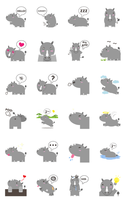 The Cute Fat Baby Rhino The Cute Fat Baby Rhino