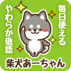 Petit Black Shiba Aachan (Honorific)