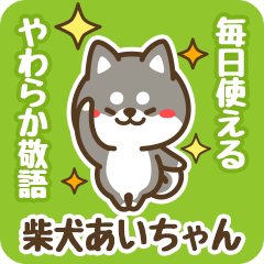 Petit Black Shiba Aichan (Honorific)