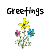 Greetings card with flower Greetings card with flower