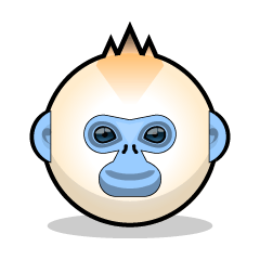 Snub Nose Stickers - Golden Monkey Emoji