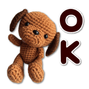 Dog including the knitting Dog including the knitting