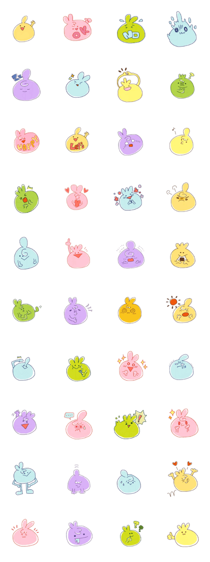 So cute colorful friends So cute colorful friends