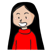 Straight hair cute girl